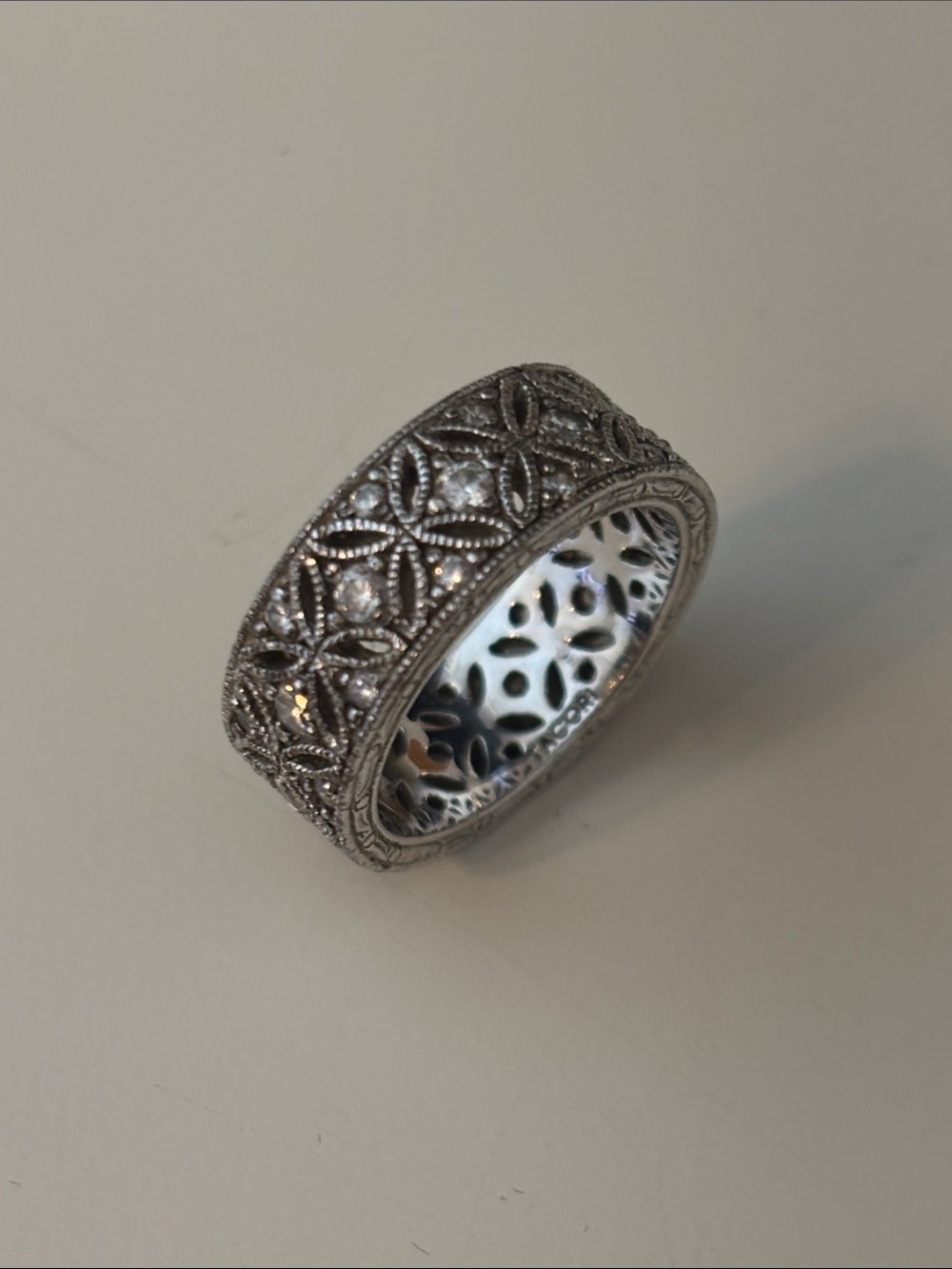 Tacori Eternity Band Ring Wide Filigree